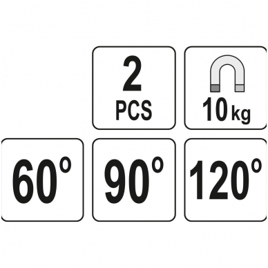 Magnetinis laikiklis suvirinimo darbams L-tipo 10 kg 2vnt. YT-08721 4