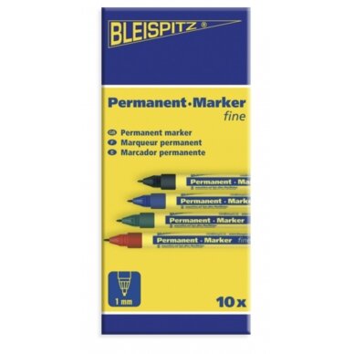 Markeris Bleispitz Fine, juodas 1mm 2