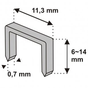 Metaliniai segtukai nr.53 8mm (D53)