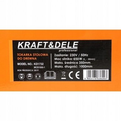 Medienos tekinimo staklės 650W Kraftdele KD1732 11