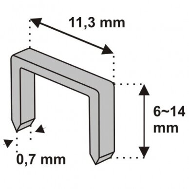 Metaliniai segtukai nr.53 8mm (D53) 1