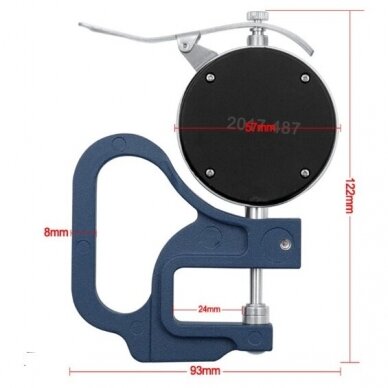 Mikrometras, storio matuoklis skaitmeninis 0-10mm 0.001mm Essen Tools DTG3 5