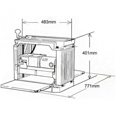 Obliavimo staklės Makita 2012NB - 304mm 2