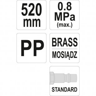 Oro pūtimo pistoletas ilgas 520 mm