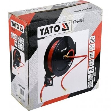 Oro žarna su rite automatinė ištraukiama  9,5mm x 15m YATO YT-24250 2