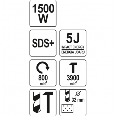 Perforatorius SDS PLUS 1500W 3