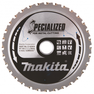 Pjovimo diskas metalui SPECIALIZED 150x1.1x20mm 0° T32 Makita E-02923