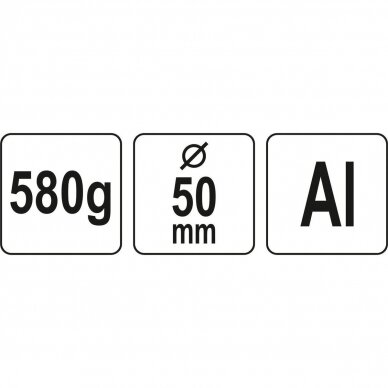 Plaktukas aliuminis 50mm, 580g Yato YT-45282 2