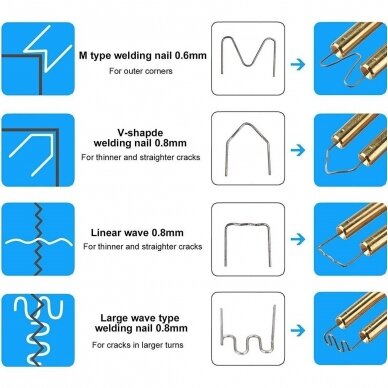 Plastiko suvirinimo aparatas + 200 kabių ir priedai 3