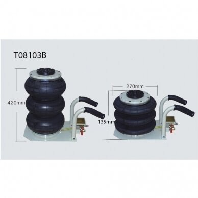 Pneumatinis domkratas su 3 oro pagalvėmis 3T be rankenos 2