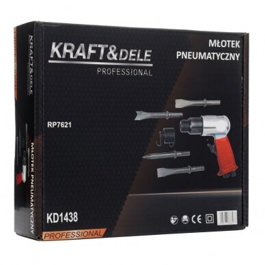 Pneumatinis plaktukas su kaltais Kraftdele KD1438 (pneumatinis kaltas) 6