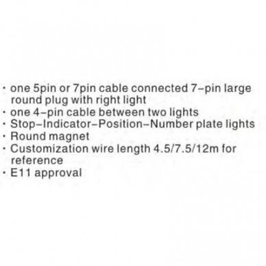 Priekabos lempos magnetinės, su kištuku 2vnt. MTL101B 7