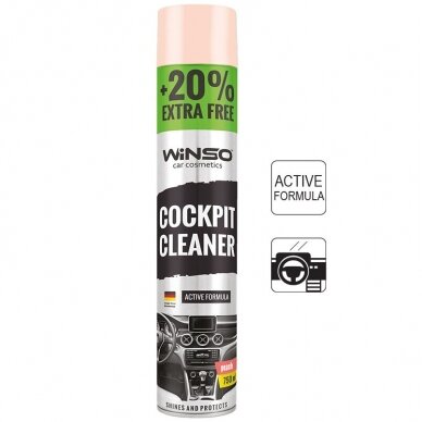 Prietaisų skydelio valiklis Polish Spray Cockpit Cleaner Peach 750 ml