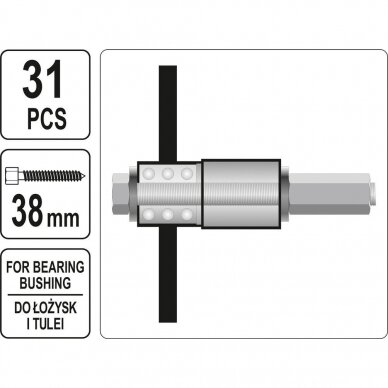 Rato guolių presavimo įrankių komplektas 31 vnt. YATO YT-25412 3
