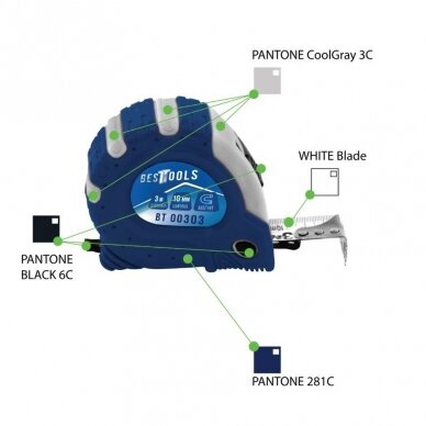Ruletė su magnetu 3m x 16mm BestTools 2