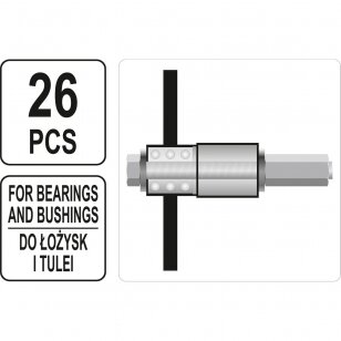 Sailentblokų presavimo rinkinys 26vnt. YATO YT-25411