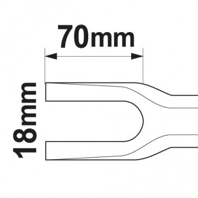 Šarnyrų, traukių nuėmėjas šakinis 18mm tarpas, 200mm ilgis YATO YT-0615 2