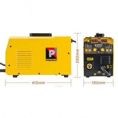 Sinerginis suvirinimo aparatas Powermat PM-IMGTS-220L, MIG MAG MMA TIG 220A Synergy FLUX 10