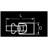 Smūginis šarnyras - kardanas 1/2" 1