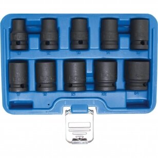 Smūginių  galvučių rinkinys 1/2" 10-24mm. 10vnt. BGS-technic