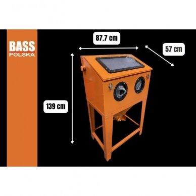 Smėliavimo kabina su viršutiniu pakrovimu 250L BASS 4267 5