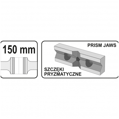 Spaustuvai mašininiai 150mm Yato 4