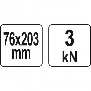 Spaustuvas C tipo gilus 76x203mm YATO YT-64191 2