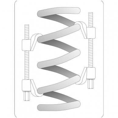 Spyruoklių suspaudėjai su trapeciniu sriegiu 370mm Vorel 2