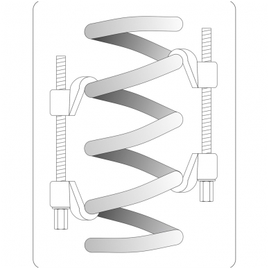 Spyruoklių suspaudėjai su trapeciniu sriegiu 82x355mm, 2vnt. 1