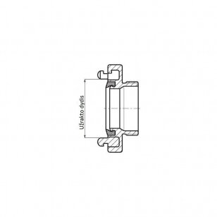 STORZ A tipo jungtys su vidiniu sriegiu 3"/75mm