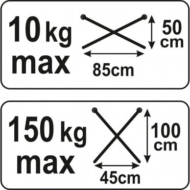 Stendas sudedamas iki 227kg 2