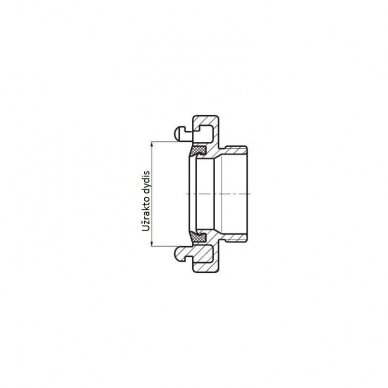 STORZ A tipo jungtys su vidiniu sriegiu 3"/75mm  1