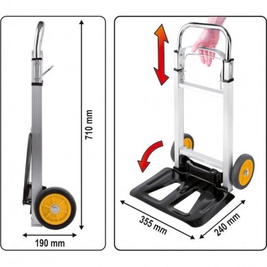 Sudedamas transportavimo vežimėlis 90kg Vorel 78661 6