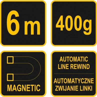 Svambalas magnetinis 6m 400g Vorel 17310 2