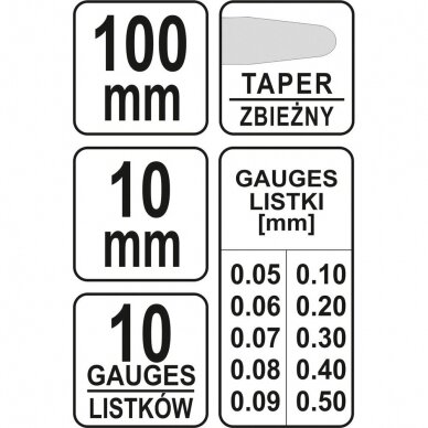 Tarpumačiai 0,05-0,5 mm 17 vnt. 2