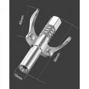 Tepimo preso antgalis greito užspaudimo 6 segmentų M10X1MM 1/8"