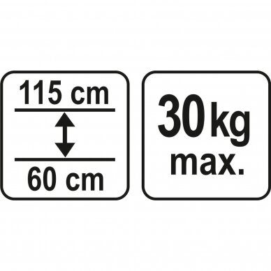 Teleskopinė atrama 60 -115 cm YATO 2