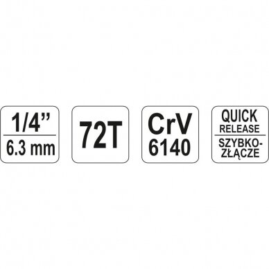 Terkšlė maža 1/4" YATO YT-0730 2