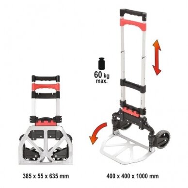 Transportavimo vežimėlis, keliamoji galia 60kg YATO YT-37410