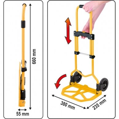 Transportavimo vežimėlis, sudedamas 60kg Vorel 78660 7