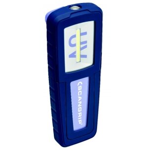 UV  šviestuvas UV-FORM USB re-chargeable, 250lm + UV LED, Scangrip