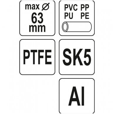 Vamzdžio pjoviklis 0-63mm  PTFE 4