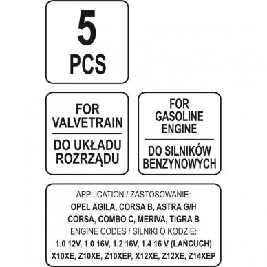 Variklio fiksavimo įrankių rinkinys Opel 4