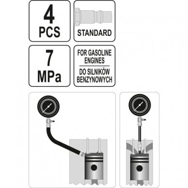 Variklio spaudimo nuotėkio testeris YATO YT-73055 4